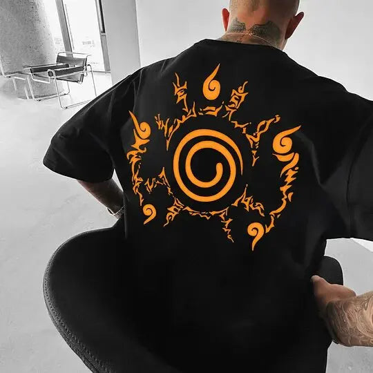 Naruto Summer T-shirt – Stile Giapponese, Stampa Unica