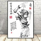 Naruto Uchiha Itachi Gaara Anime Character Pictures Modular Prints Modern Living Room Children's Bedroom Decoration