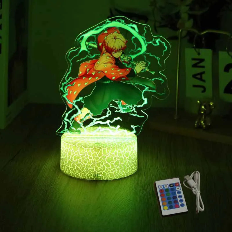 Lampada 3D LED Anime Demon Slayer – Tanjirou, Nezuko, Zenitsu