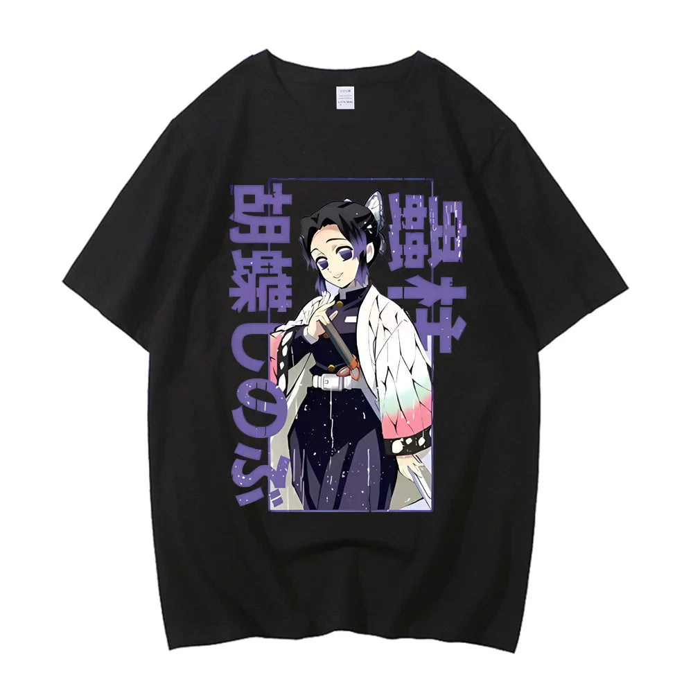 Japanese Anime Demon Slayer Shinobu Kocho T-Shirt – Uomo