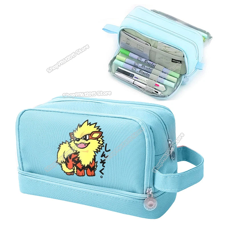 Anime Pokémon Student Pencilcase – Astuccio Cartoon Pikachu per Bambini e Ragazzi
