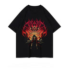Naruto Summer Loose Trendy Anime Retro T-shirt Round-neck Printed Short-sleeved Pure Cotton for Both Men and Women anime figure