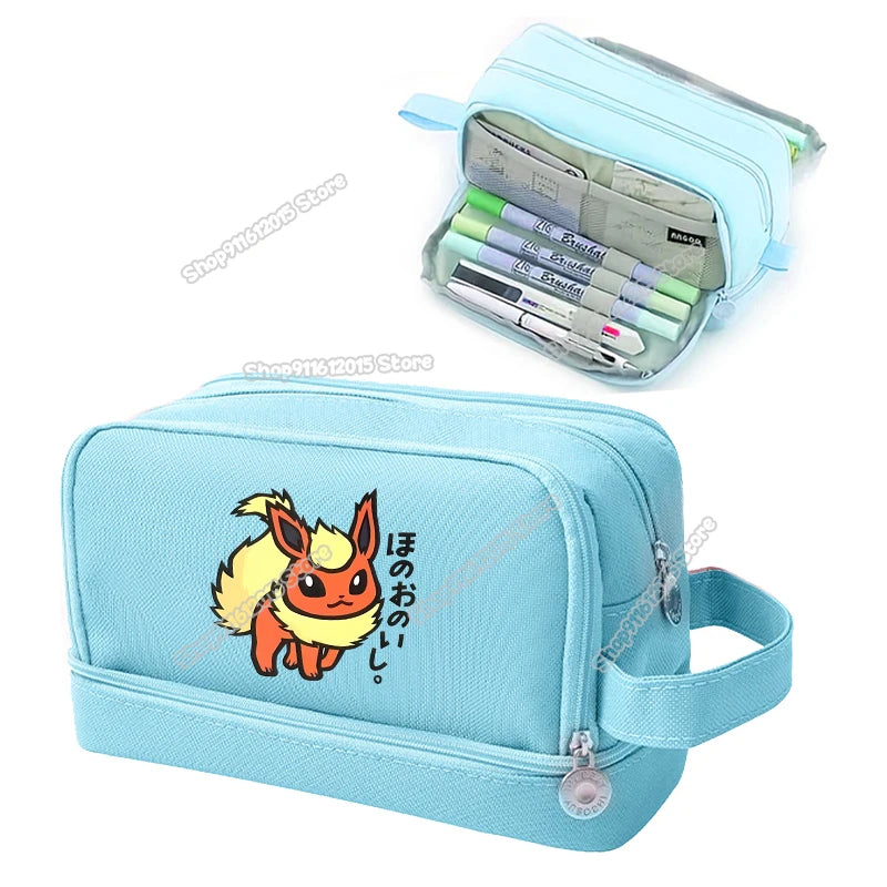 Anime Pokémon Student Pencilcase – Astuccio Cartoon Pikachu per Bambini e Ragazzi