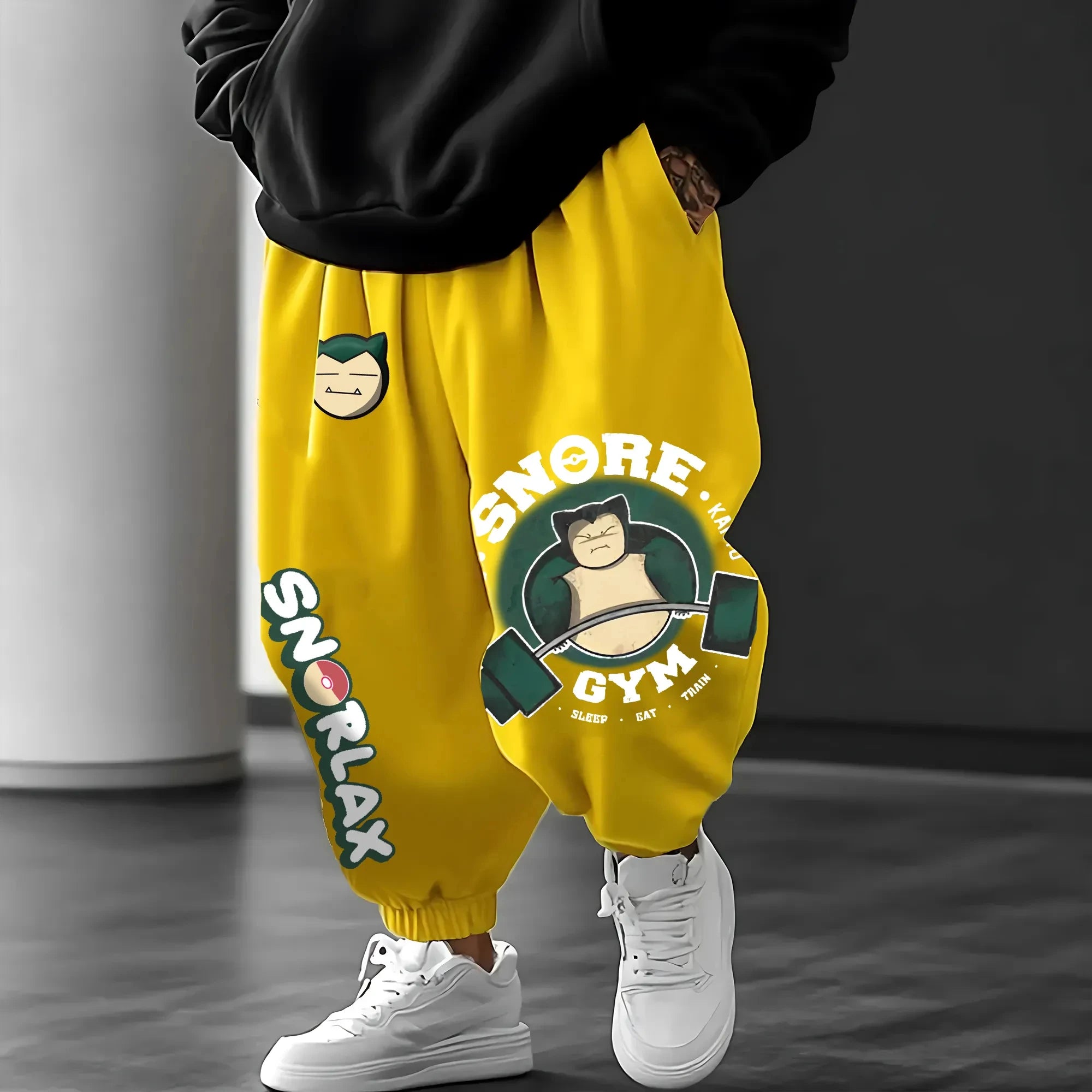 Pokemon Evolution Sporty Casual Pants for Boys, Parent-child Pokemon Tight-fitting Sweatpants, Long Pants