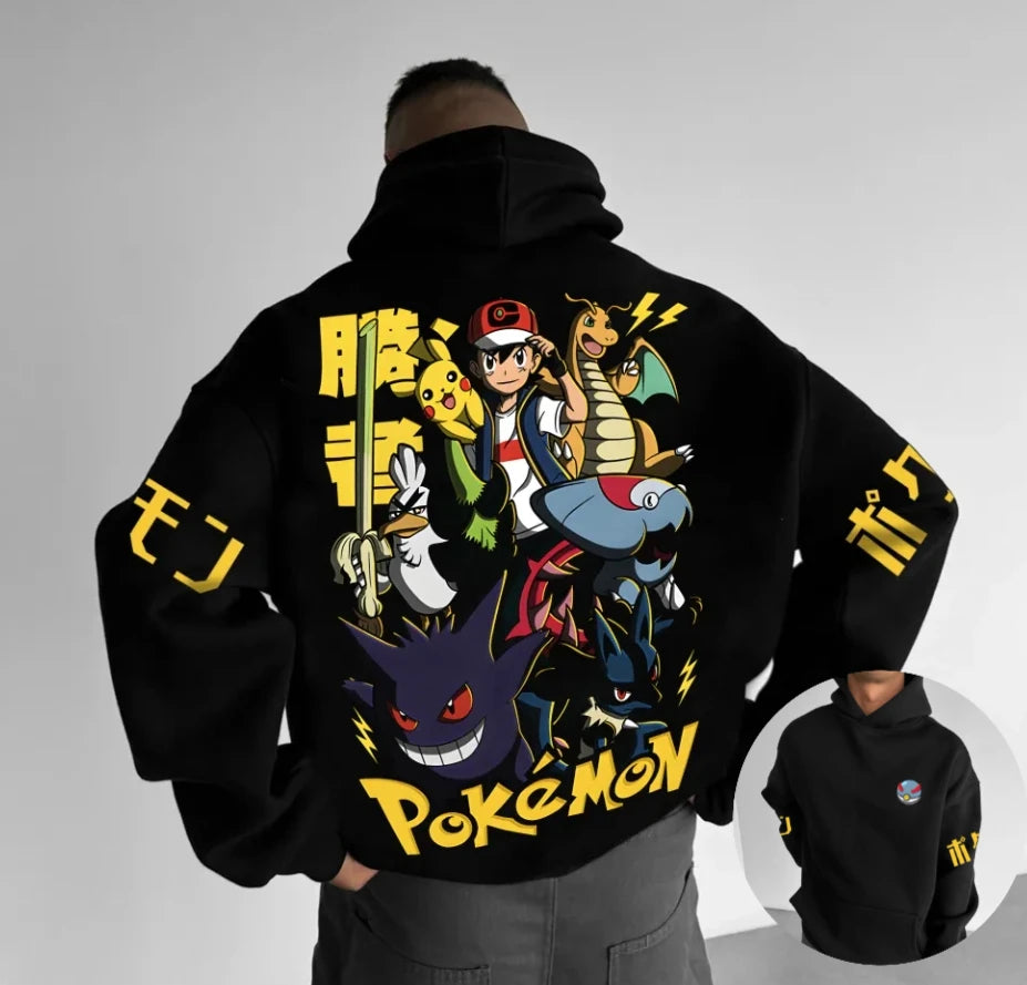 Pokemon Authorized Hoodie – Stile Oversize Anime 2025!