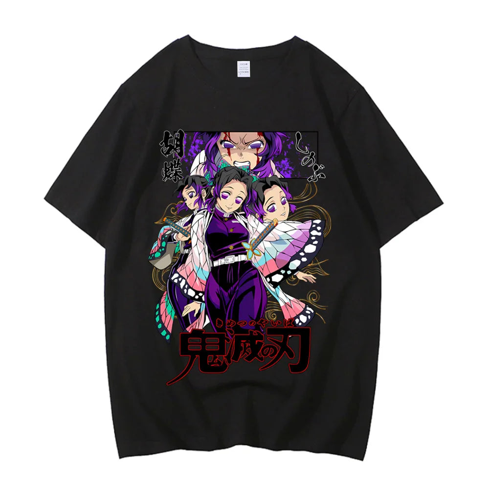 Japanese Anime Demon Slayer Shinobu Kocho T-Shirt – Uomo
