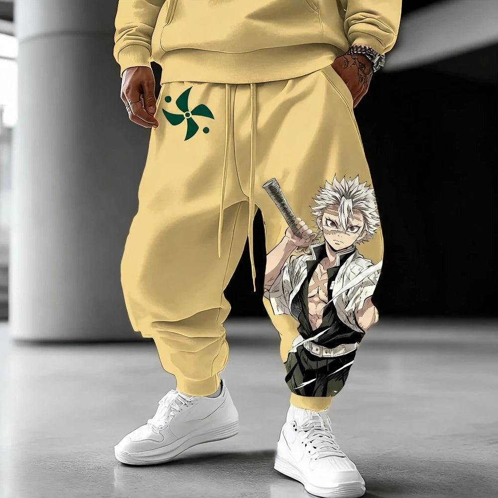 Demon Slayer Anime Cotton Sweatpants – Pantaloni Casual Oversize 2025