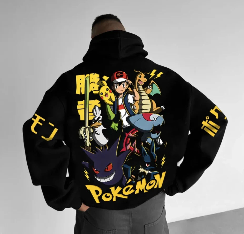 Pokemon Authorized Hoodie – Stile Oversize Anime 2025!