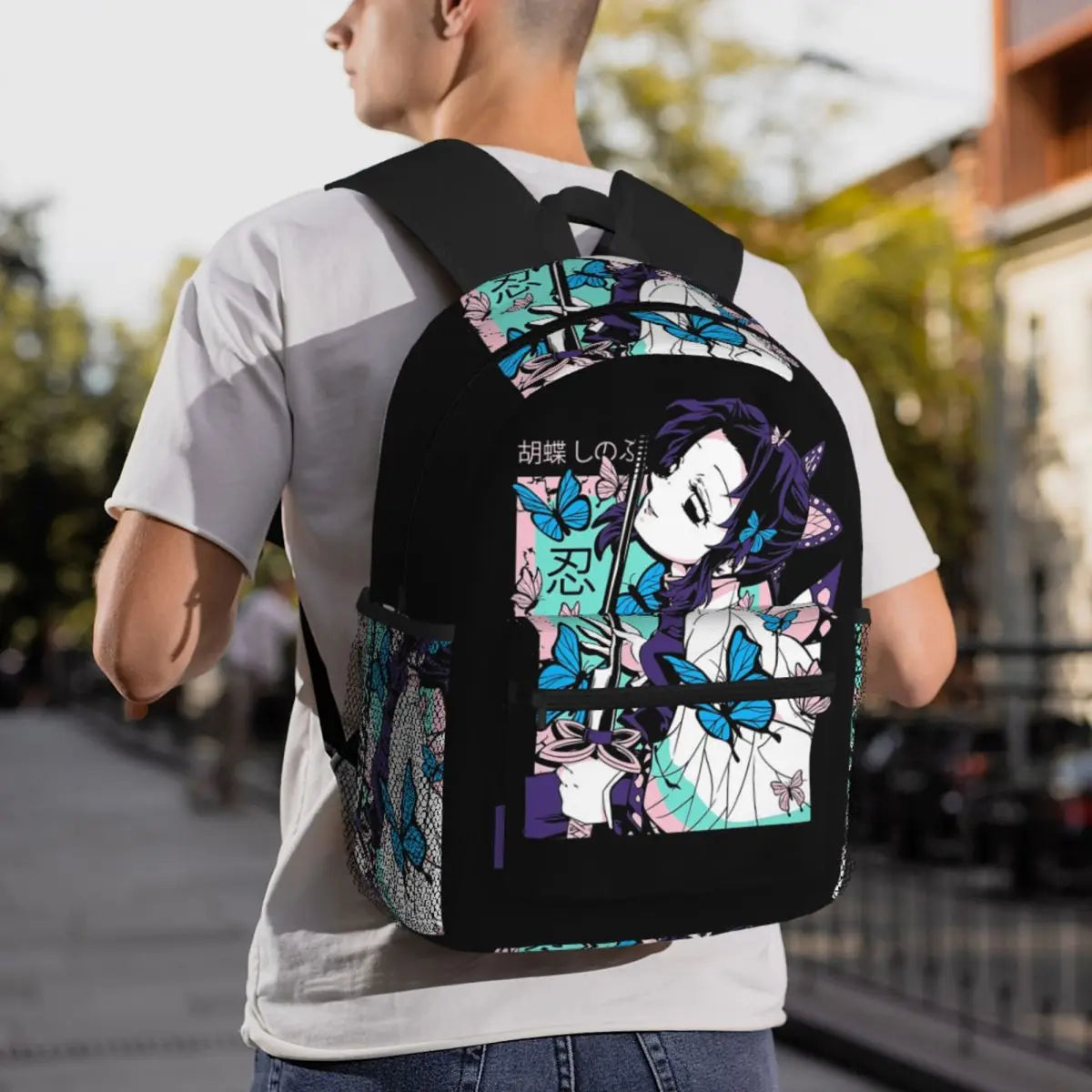 Shinobu Kocho Kimetsu No Yaiba Student Backpack