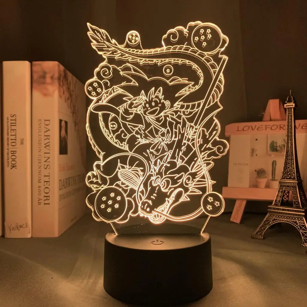 Lampada LED 3D Dragon Ball – Super Saiyan Goku