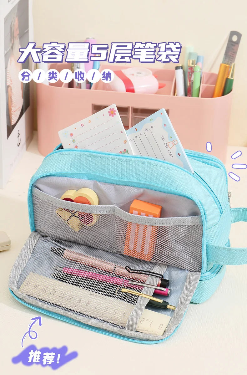 Anime Pokémon Student Pencilcase – Astuccio Cartoon Pikachu per Bambini e Ragazzi