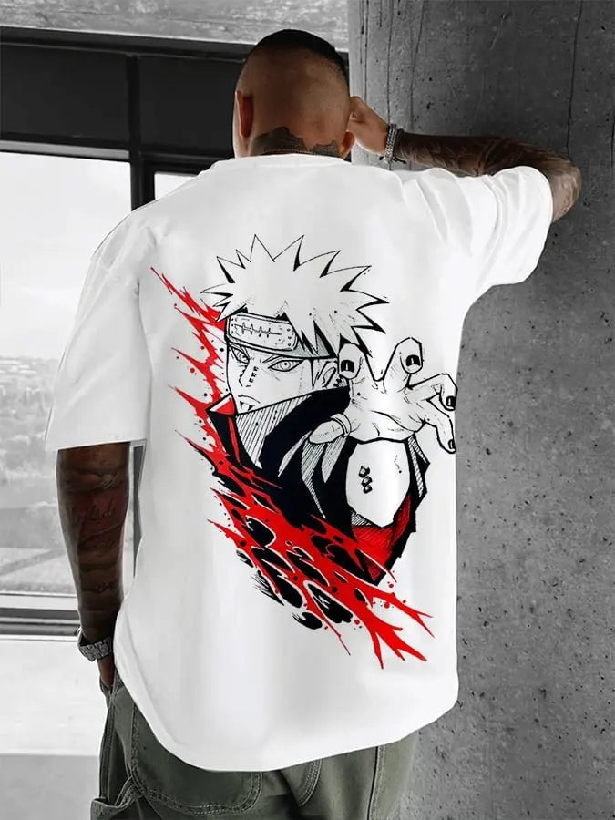 Naruto Summer T-shirt – Stile Giapponese, Stampa Unica