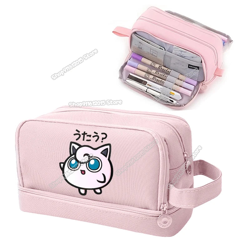 Anime Pokémon Student Pencilcase – Astuccio Cartoon Pikachu per Bambini e Ragazzi
