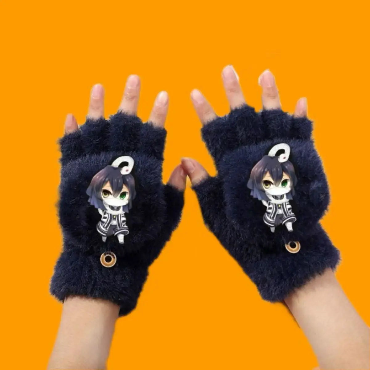 Demon Slayer Finger Flip Gloves – Guanti Mezzo Dito per Bambini e Adulti