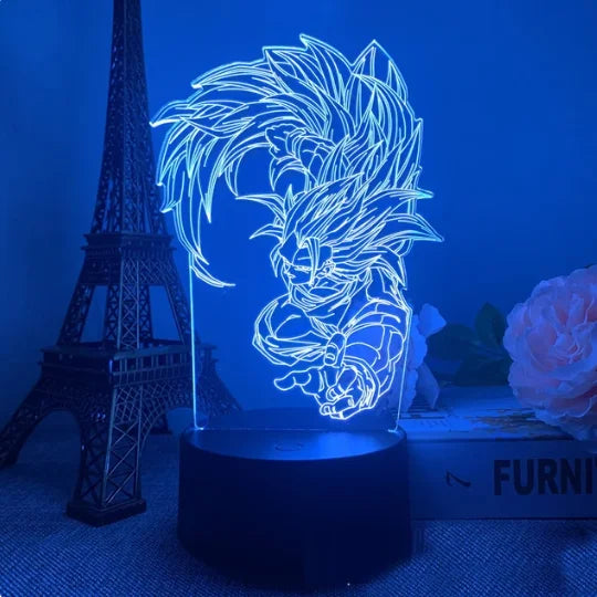 Lampada LED 3D Dragon Ball – Super Saiyan Goku