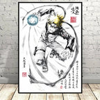 Naruto Uchiha Itachi Gaara Anime Character Pictures Modular Prints Modern Living Room Children's Bedroom Decoration