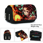 Anime Demon Slayer Bilayer Pencil Case – Tanjirou, Nezuko, Zenitsu, Giyuu