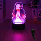 Lampada 3D LED Anime Demon Slayer – Tanjirou, Nezuko, Zenitsu