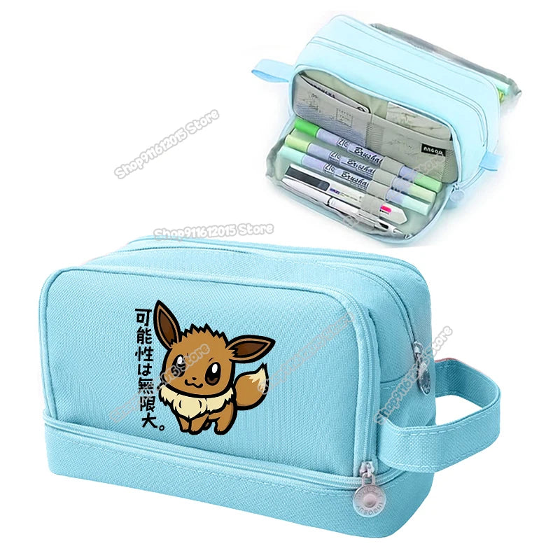 Anime Pokémon Student Pencilcase – Astuccio Cartoon Pikachu per Bambini e Ragazzi