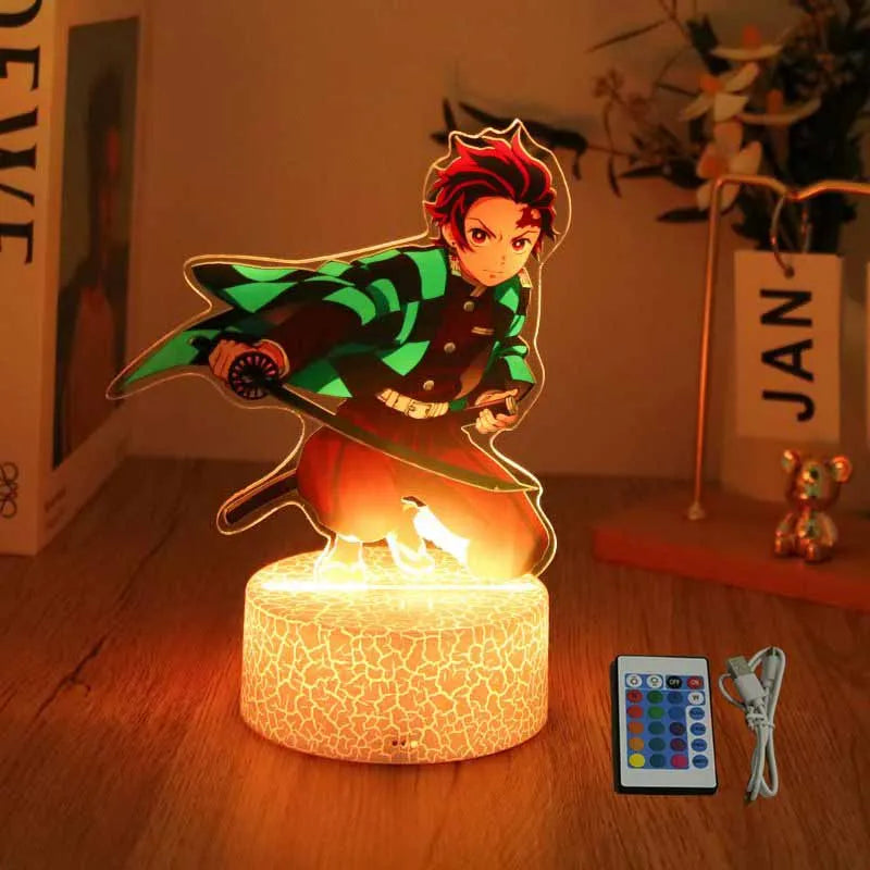 Lampada 3D LED Anime Demon Slayer – Tanjirou, Nezuko, Zenitsu