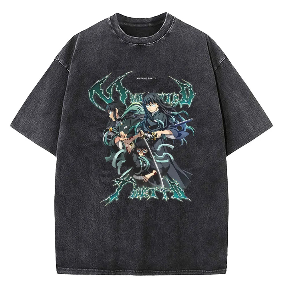 Japanese Anime Demon Slayer Printed T-shirt – Uomo