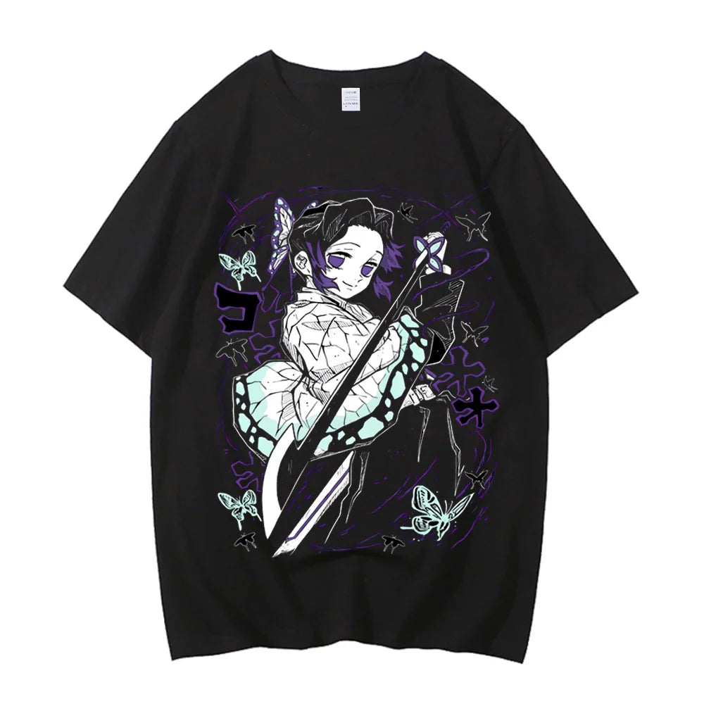 Japanese Anime Demon Slayer Shinobu Kocho T-Shirt – Uomo
