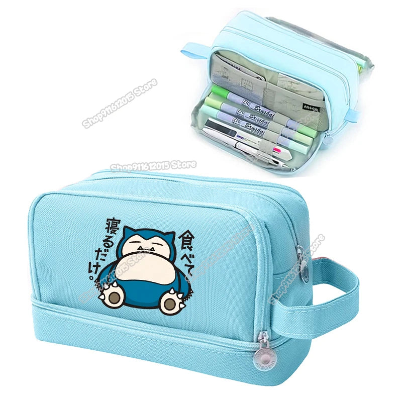 Anime Pokémon Student Pencilcase – Astuccio Cartoon Pikachu per Bambini e Ragazzi