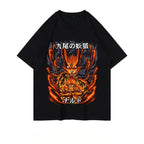 Naruto Summer Loose Trendy Anime Retro T-shirt Round-neck Printed Short-sleeved Pure Cotton for Both Men and Women anime figure